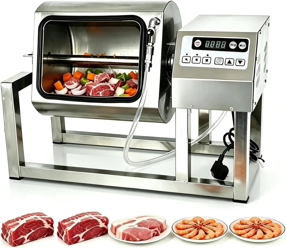Machine met 18 l, 60 x 30 x 48 cm, 33 x 30 x 22,5 cm, 100 W, 110-220V, 3 standen en RVS