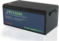 24V, 6V, 24V 150Ah 3,84kWh Deep Cycle LiFePO4-batterij Ingebouwd 100A BMS 2000+ cycli voor zonne-energie/energieopslagsysteem/camper/maritiem/25,6V