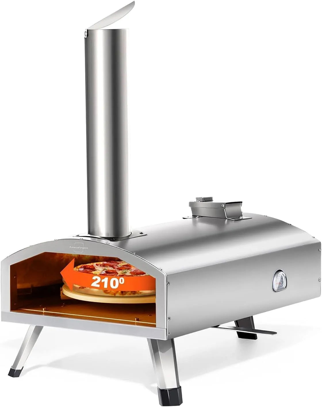 30,5 cm draagbare houtgestookte pizzaoven, achtertuin en camping