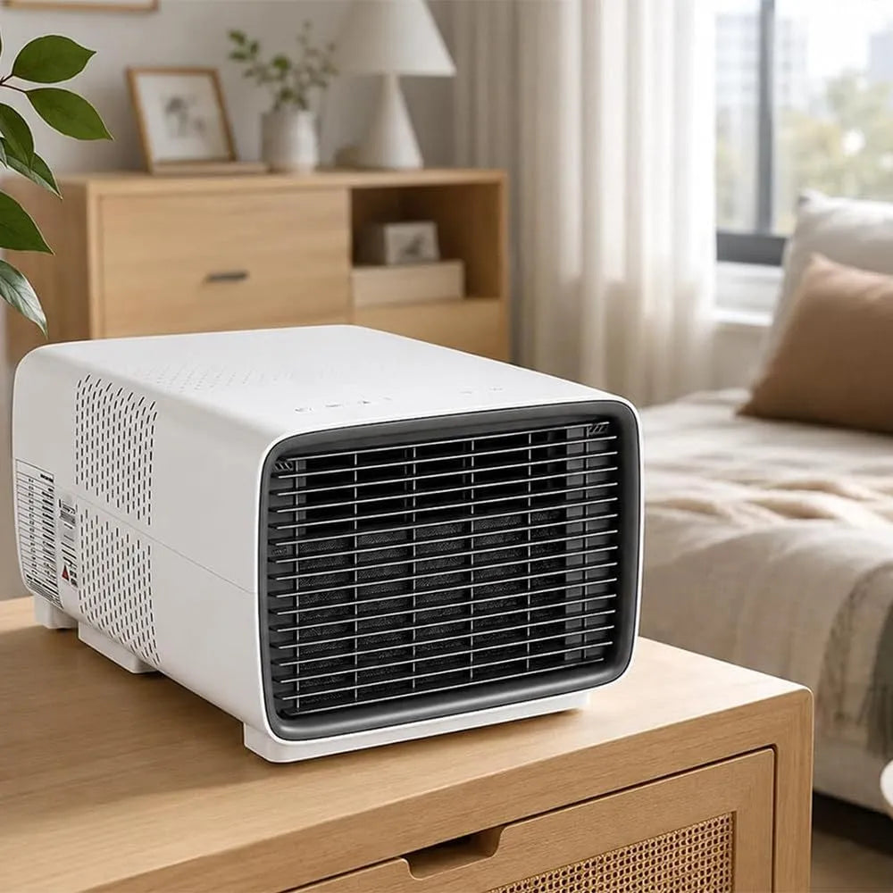 Mobiele airconditioner met 3000 BTU, 280 W, 220 V, 400 x 300 x 255 mm, 4 m2, 16°C, 32°C en 1–12 uur