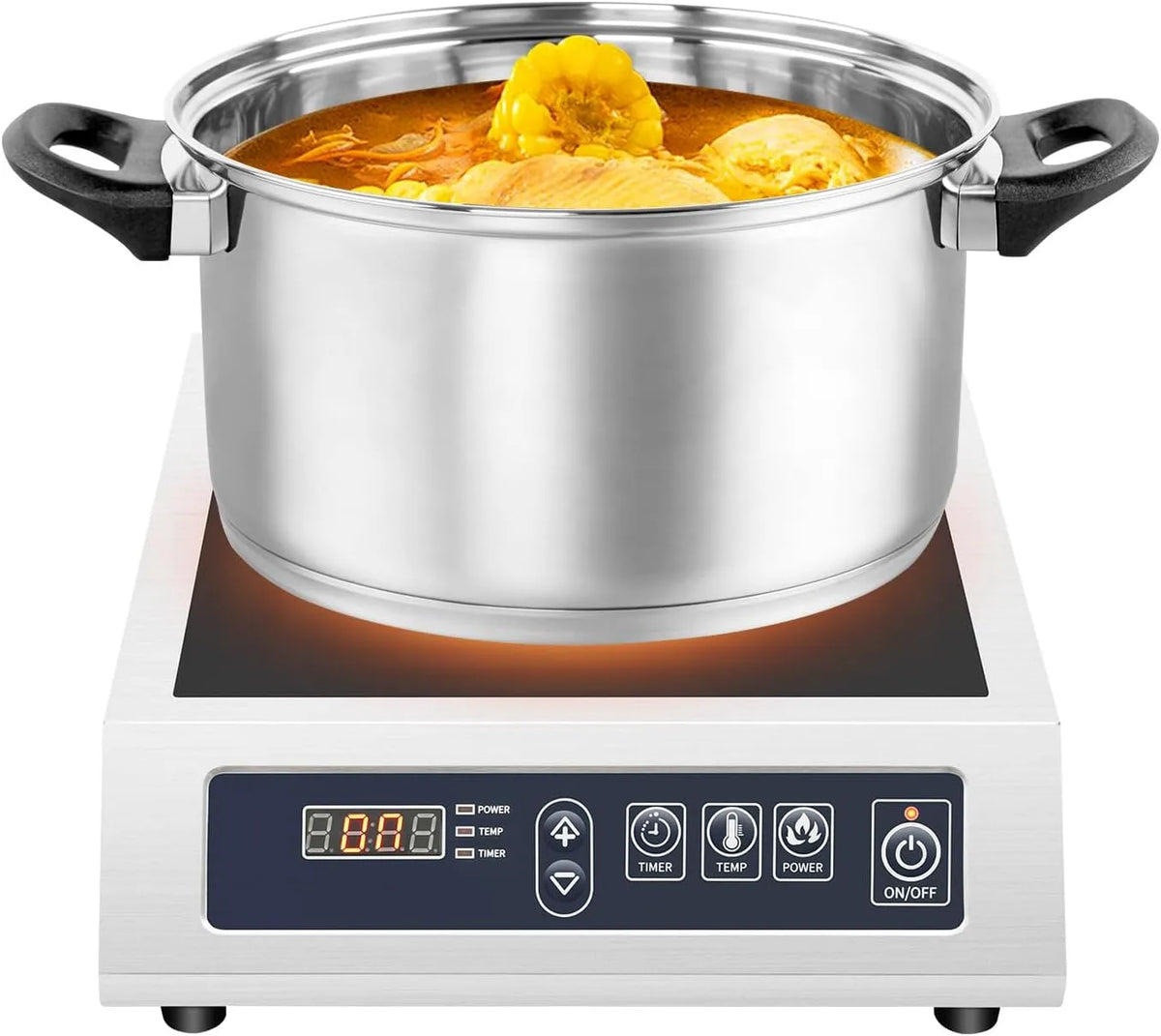 Commerciële inductiekookplaat, 220-240 V, 1 plaat, professionele inductiekookplaat, achtertuin, koken