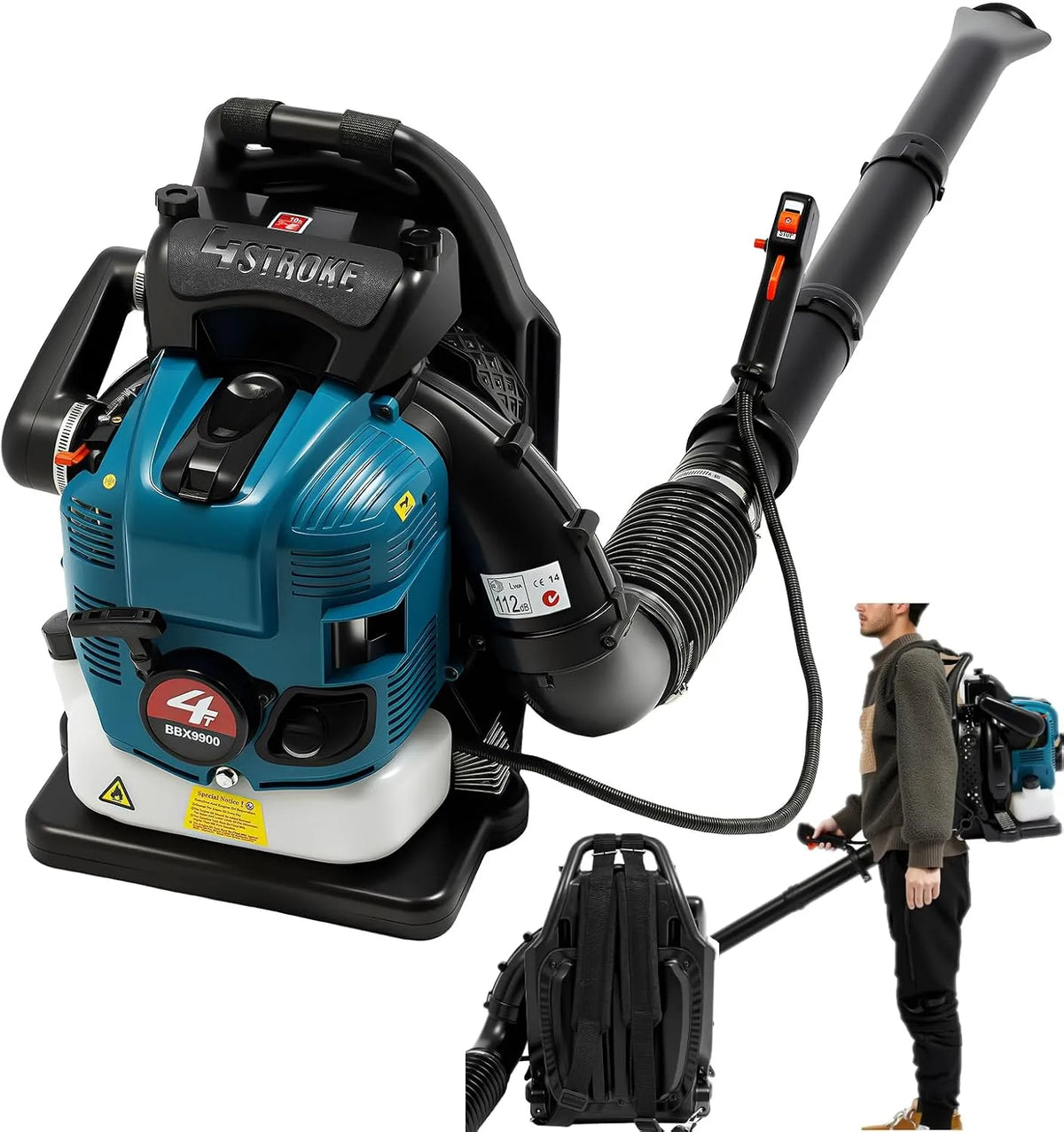 Machine ft3/s met 75,6cc, 2,6 kW, 112 dB en 2600 W, 75,6cc 4-takt benzine bladblazer