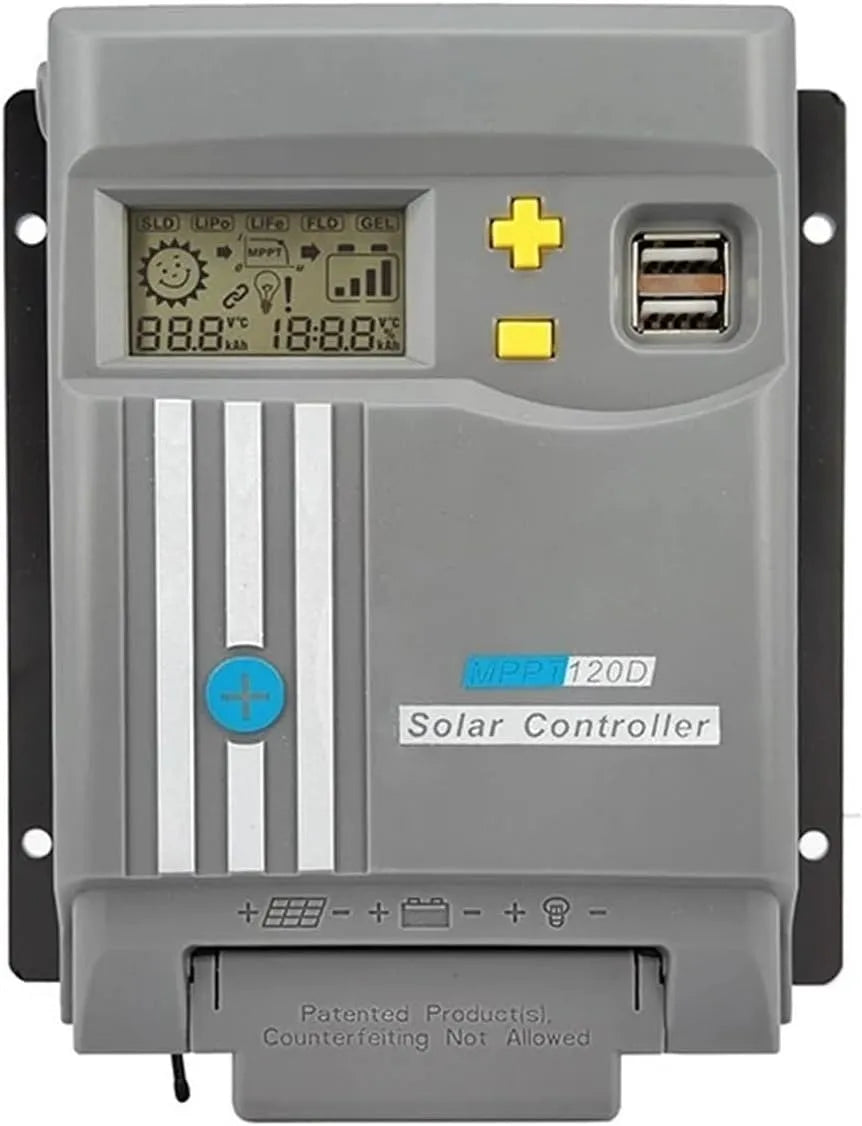 Zonnepaneel, MPPT-zonnecontroller MPPT120D, 12 V, USB, MPPT 20A