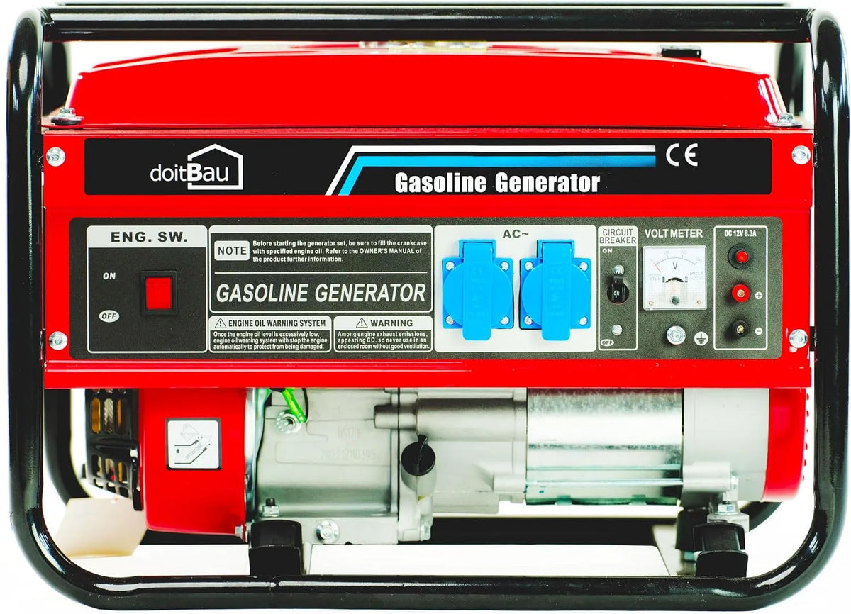 Wekker, 2 stopcontacten 6000 W BS3500, noodstroomaggregaat geluidsarm