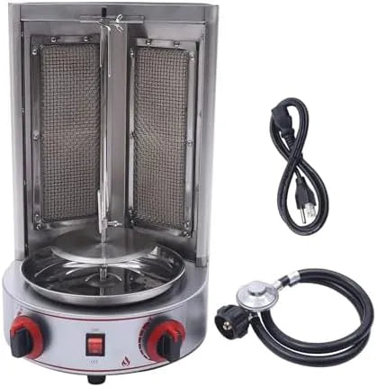 Kebab Grill Machine met 300 x 300 x 480mm, 3000 W en RVS, Doner Kebab Grill Machine - Propaan Shawarma Vleeskuikens