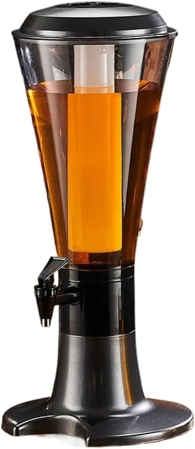 Koeler x52.5cm met 23.5 x 52.5cm, waterreservoir en zwart, Drankenautomaat met IJsbuiskoeler