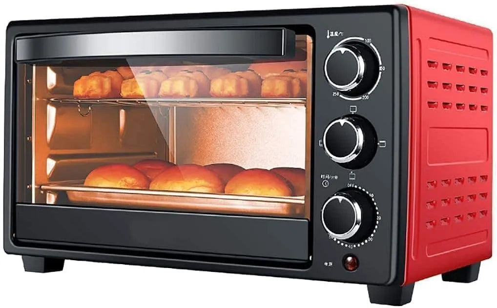 Broodrooster, 1300 W, timer, Elektrische broodrooster, koken en grillen, 70-250 °C, mini-oven 23 l