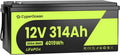 12V, 12V 314Ah LiFePO4-accu, model LiFePO4-accu, 4019Wh deep-cycle lithium-ijzerfosfaataccu met 200A BMS, 15.000+ cycli voor campers
