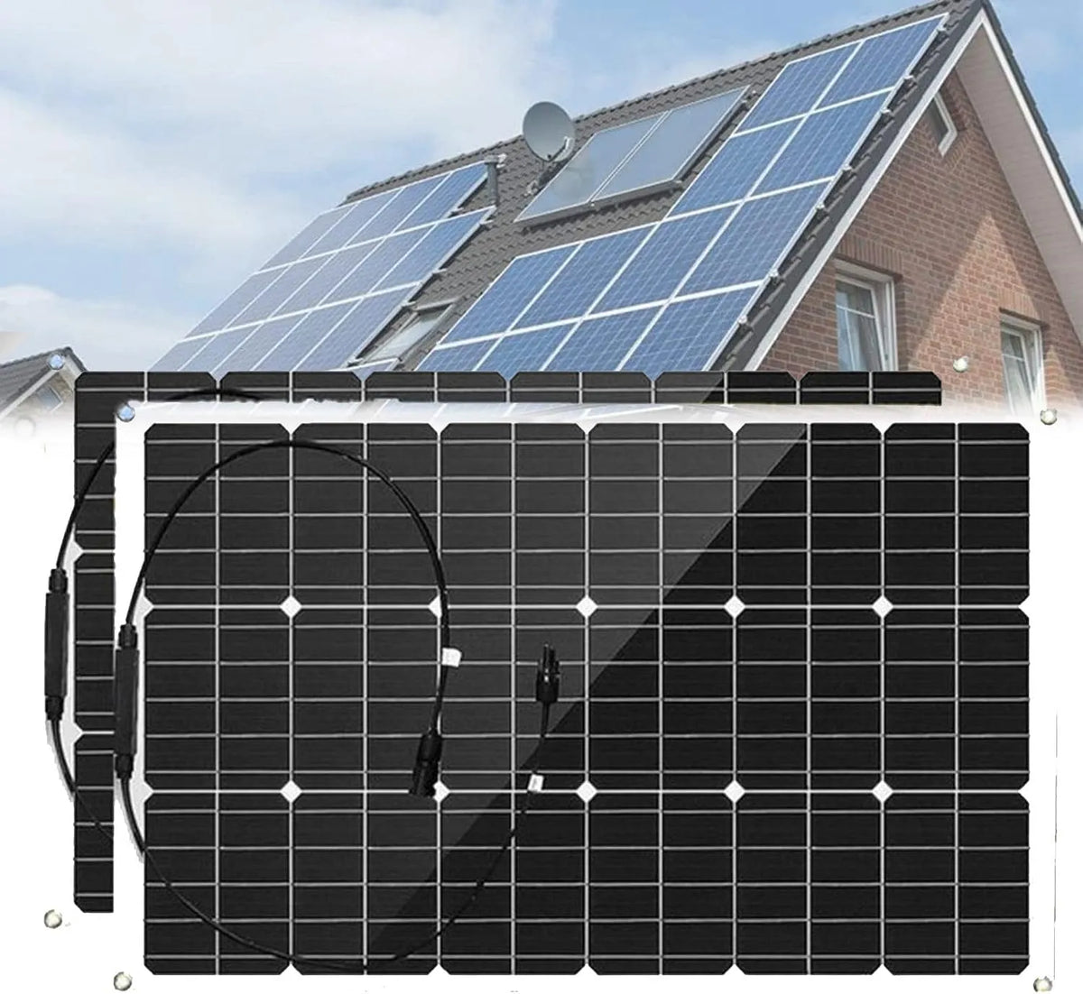 Tuinhuis, 2x400W, 2 stuks 800 W zonnepaneelkit Draagbaar energiestation, voor schuur, camper en andere off-grid toepassingen Systeem