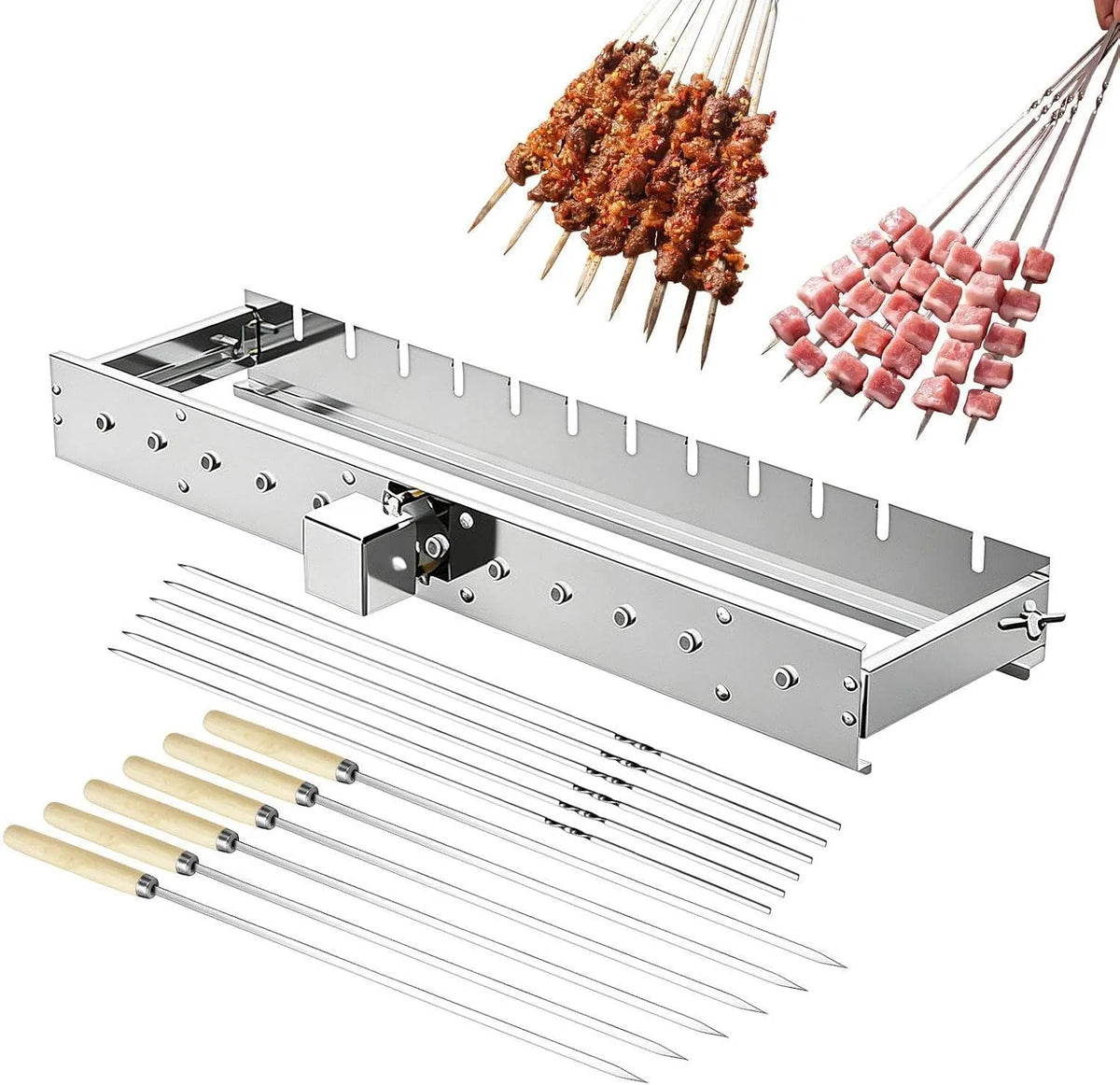Elektrische draaispies met 60 x 16,5 x 7 cm en 1-2 cm, een barbecue in de tuin