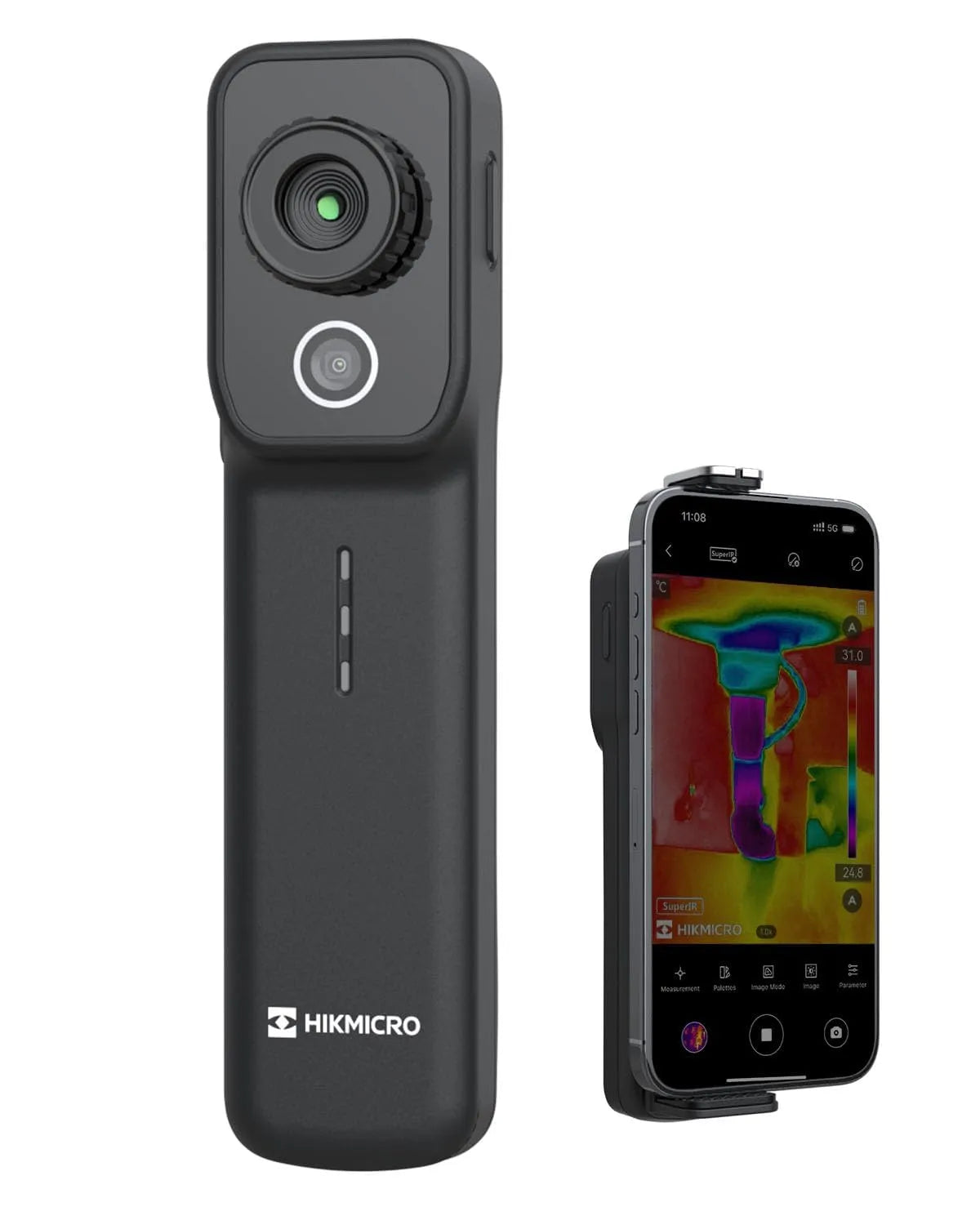 Tablet, Mini2W, 256x192 IR-resolutie, iOS/Android, thermische camera met visuele camera, handmatige focus, voor telefoon/tablet/PC