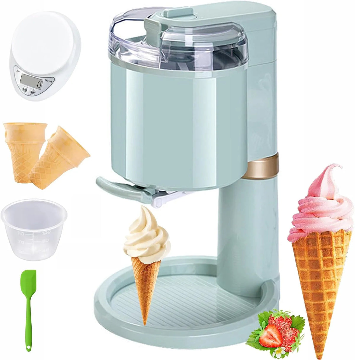 Machine, compact huishoudelijk gebruik, Zachte ijsmachine, voor thuis en café, compact huishoudelijk gebruik